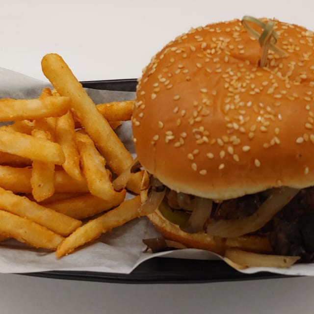 Mushroom Onion Burger.